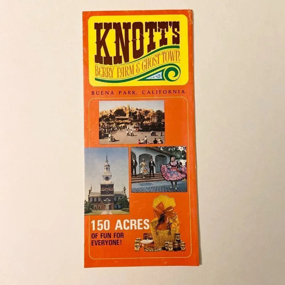 Vintage Knotts Berry Farm Ghost Town California Buena Park  Brochures Pamphlets - Picture 1 of 10